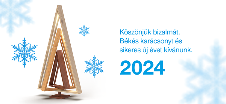 Kellemes karácsonyi ünnepeket és boldog új évet 2024-ben