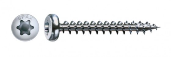SPAX csavar 5x25 kerek fejű TSX, W, 4C,