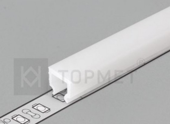 StrongLumio takaróprofil HI8 LED profilhoz rápattintós tejfehér 4,1m