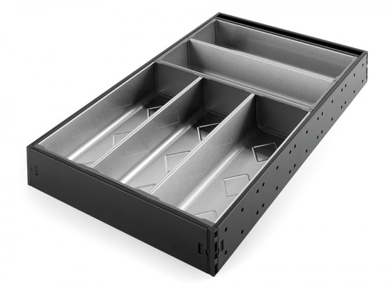 StrongMax evőeszköztartó készlet M=500, SZ=276 mm fekete, 5 tálakkal