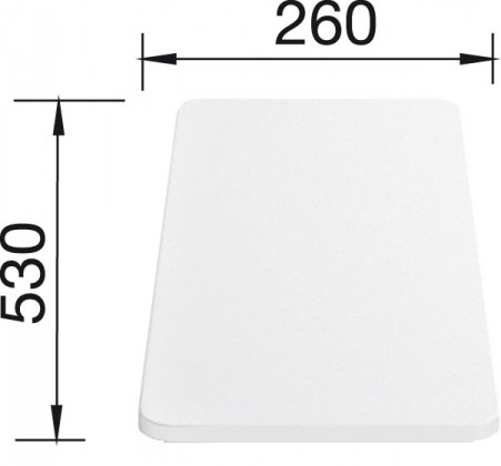BLANCO 217611 kiegészítők fehér vágódeszka 530x260x17