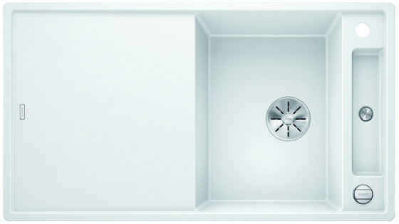 BLANCO 523228 Mosogató Axia III 5 S-F fehér InFino excenterrel Silgranit PuraDur