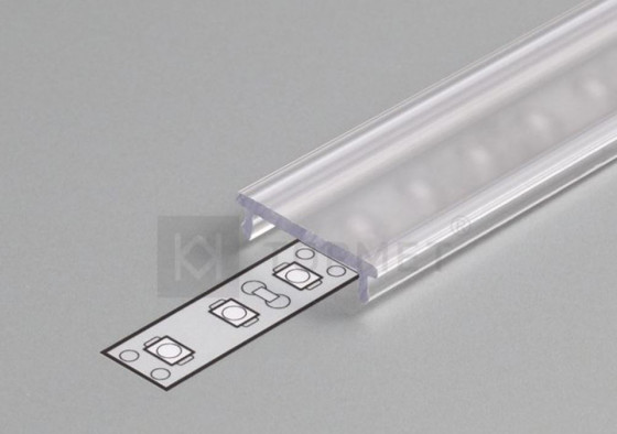 StrongLumio -takaró léc F LED-profilokhoz 14 rápattintható átlátszó 4100mm