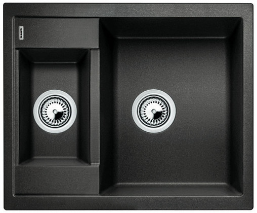 BLANCO 525923 mosogató METRA 6 fekete SILGRANIT® PuraDur® excenter nélkül