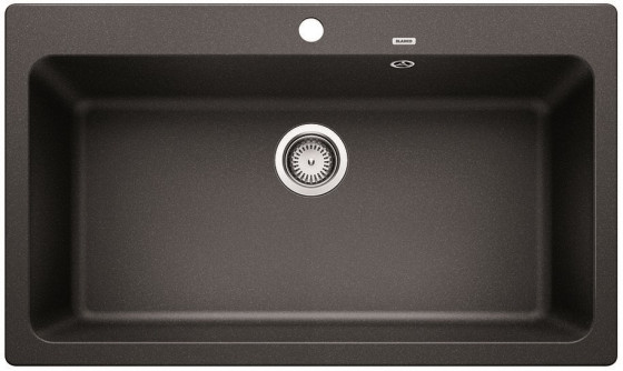 BLANCO 525947 Mosogató Naya XL 9 fekete, excenter nélkül Silgranite PuraDur