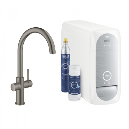GROHE Blue Home kefe. Hard Graphite, indító szett , C alakú karral   31455AL1
