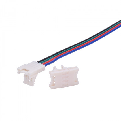 StrongLumio gyorscsatlakozó, 10mm színes RGB LED szalag - 4 eres kábel