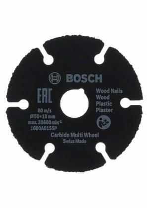 BOSCH 1600A01S5X Víceúčelový řezací kotouč Carbide Multi Wheel 50 × 10 mm