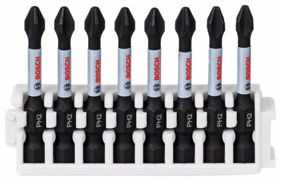 BOSCH 2608522330 Sada bitů Impact Control Power Bit, 8 kusů, 8×PH2