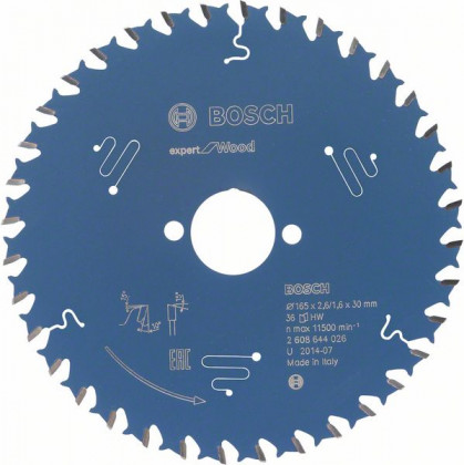 BOSCH 2608644026 Pilový kotouč Expert for Wood 165 x 30 x 2,6 mm, 36