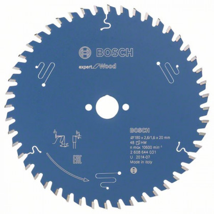 BOSCH 2608644031 Pilový kotouč Expert for Wood 180 x 20 x 2,6 mm, 48