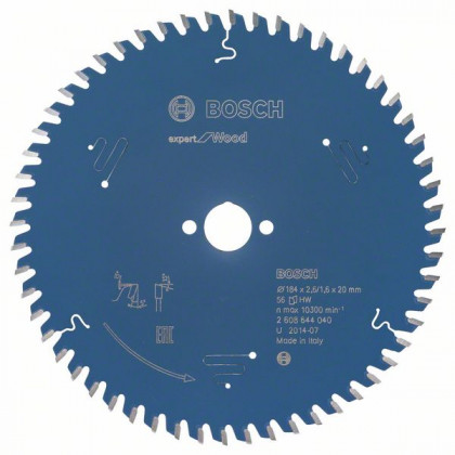 BOSCH 2608644040 Pilový kotouč Expert for Wood 184 x 20 x 2,6 mm, 56
