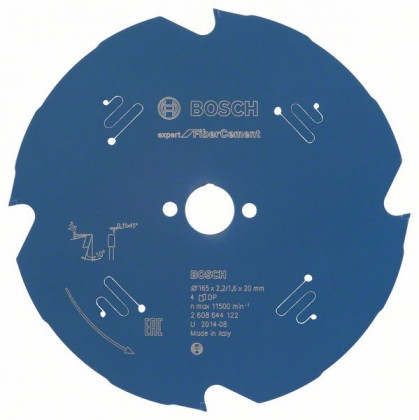 BOSCH 2608644122 Pilový kotouč Expert for Fibre Cement 165 x 20 x 2,2 mm, 4