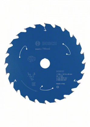 BOSCH 2608644507 Pilový kotouč Expert for Wood pro AKU pily 165×1,5/1×20mm, 24