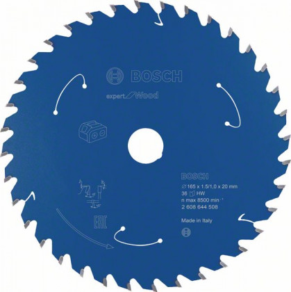 BOSCH 2608644508 Pilový kotouč Expert for Wood pro AKU pily 165×1,5/1×20mm, 36