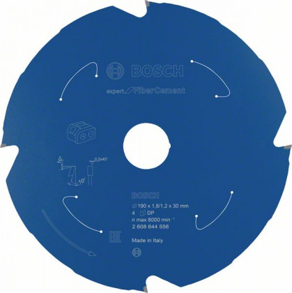 BOSCH 2608644556 Pilový kotouč Expert for FibreCement pro AKU p. 190×1,8×30mm, 4