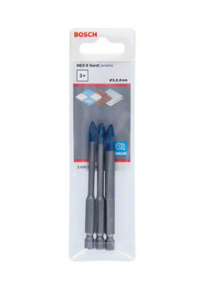 BOSCH 2608900595 3dílná sada vrtáků do dlažby HEX-9 HardCeramic 5/6/8 mm