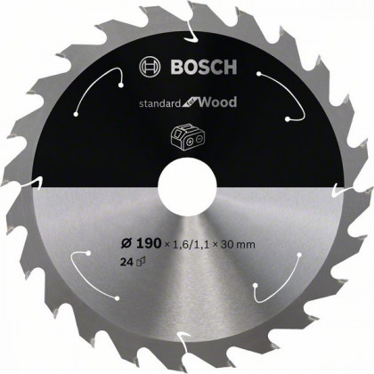BOSCH 2608837708 Pilový kotouč Standard for Wood pro AKU pily 190×1,6×30mm, 24