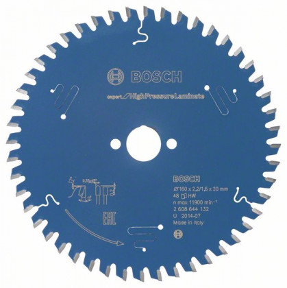 BOSCH 2608644132 Pilový kotouč Expert for High Pressure Laminate 160 x 20 mm, 48