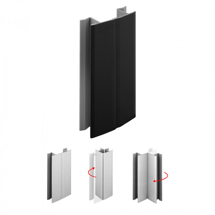 SCILM csatlakozó flexi 150 mm, fekete mat