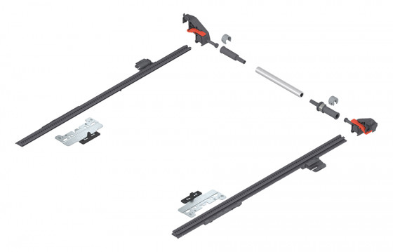 BLUM ZS4.400MU oldalirányú stabilizáció MERIVOBOX, 270-400mm