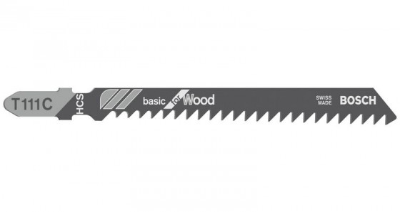 BOSCH 2608630808 Pilový plátek do přímočaré pily T 111 C Basic for Wood, 3ks