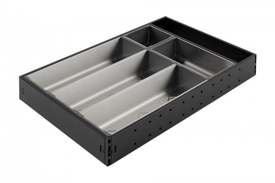 StrongMax evőeszköztartó teljes készlet  SZ-276 mm, 450 mm mélység fekete+tálak3