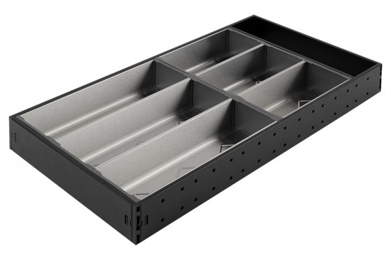 StrongMax evőeszköztartó teljes készlet SZ- 276 mm, 550 mm mélység fekete+tálak