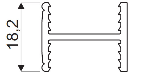 SEVROLL 05804 GM 18 összekötő profil H18 3m ezüst