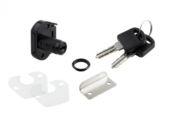 StrongLocks Zásuvkový zámek mini, černá, různé kombinace + kovový protikus