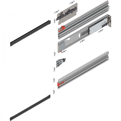 BLUM 801P600E.R2 Revego Uno vezetősín zsebhez, 600 mm, jobb