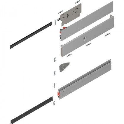 BLUM 801P500E.L2 Revego Uno vezetősín zsebhez, 500 mm, bal