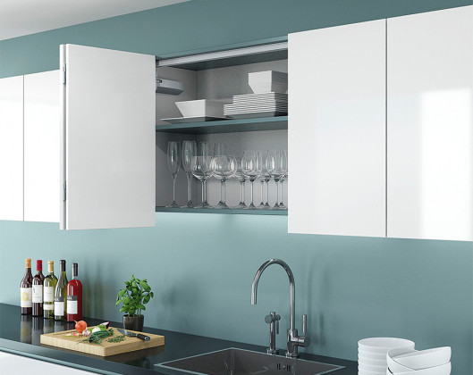 K-HETTICH WingLine S Push2M,3 kg,600mm,3 závěsy P,pravý šedá