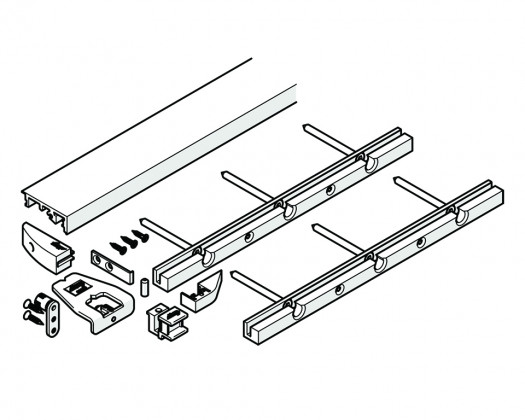 HAWA 25479 Folding Concepta 25 alsó profil 1300mm fekete