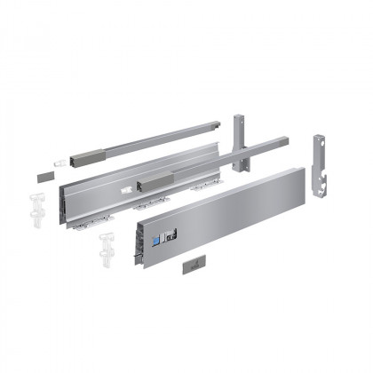 HETTICH 9307205 Atira flexi szett komplett 420/144 ezüst reling előlaprögzítő