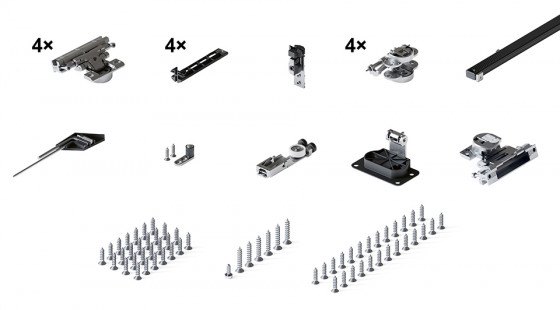 HAWA 31507 Folding Concepta III 25 Pull alapkészlet, 1900 - 2700mm