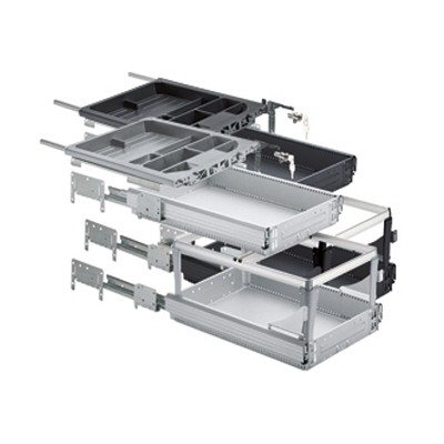 HETTICH 46746 konténer szett 392/730 mm fekete SiSy