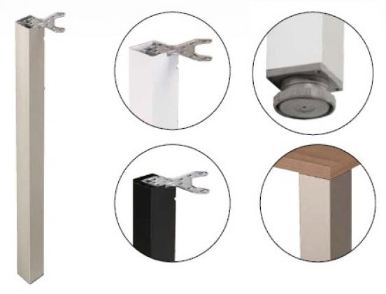 StrongLegs asztalláb TA001 710R/80x80mm matt fekete