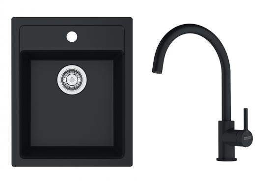 FRANKE Szett T121F SID 610-40 fekete + FC 6018.901