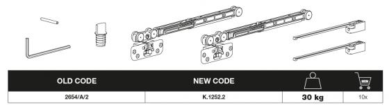 TERNO Living Top sada kování pro vložené dřevěné dveře 2x tlumič 30kg