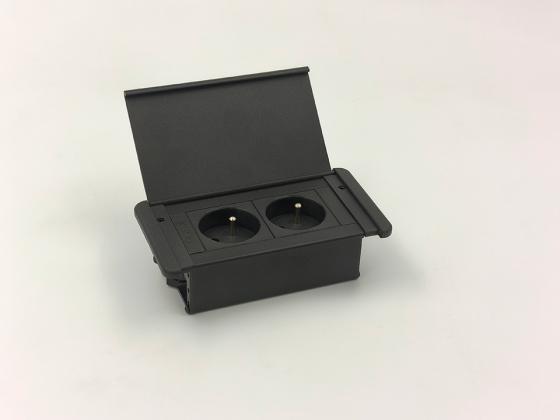 StrongPower elektromos dugaljzat SlimCover, francia,fekete