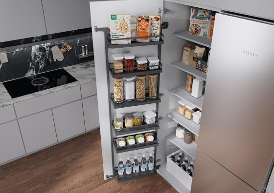 K-KES Tandem Side III, potravinová skříň, Arena Style, 600/1700mm, antracit