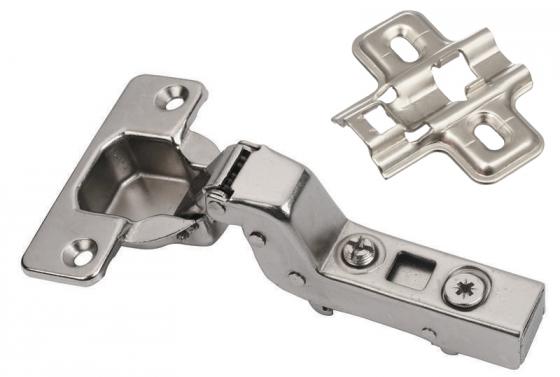 K-StrongHinges S3 pánt  csillapítás nélkül behelyezve 110°-os csavar, alátétes c