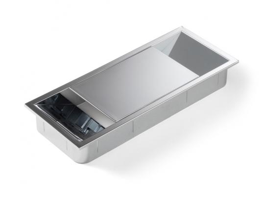 Strong műanyag kábel kivezető 152x62x18 alumínium