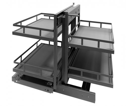 StrongWire sarokmechanizmus, 900 mm, csillapítással, jobb-bal, sötét szürke