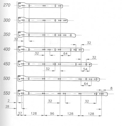 FGV görgős fióksín 450 mm szürke