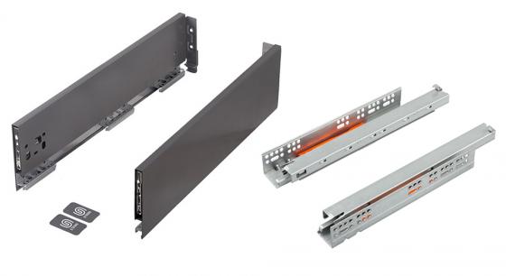 K-StrongMax 18 PUSH fiókvasalat H121/400mm, szürke