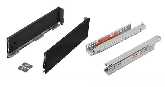 K-StrongMax 16 PUSH fiókvasalat H121/450mm, fekete