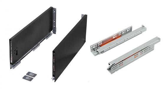 K-StrongMax 16 PUSH fiókvasalat H185/500mm, fekete