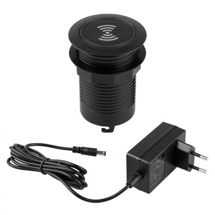 StrongPower PowerUp töltő USB A+C + vezeték nélküli töltés, fekete